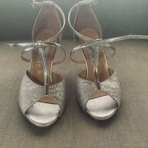 Comme Il Faut, Argentine Tango Shoes, Silver, Reptile Patterned, Size 38